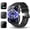 Black, variant on Smart Watch for Men Women Compatible with Android Phone 1.91 inch Full Touch Screen IP68 Waterproof Bluetooh Fitness Tracker, Black