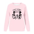 thumbnail image 4 of JYLPZYR Halloween Tshirt Costume Women's I Got Your Back Skeleton Crew Neck Sweatshirt (Pink,XXL), 4 of 4