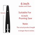 thumbnail image 3 of 6 Inch Chainsaw Guide Bar for Electric Chainsaw, Logging and Pruning (Black), 3 of 5