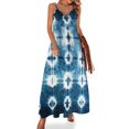 thumbnail image 1 of Vestido sin mangas con efecto tie dye índigo Shibori Vestido largo de verano para mujer Vestido femenino Vestidos de fiesta Ropa de mujer para graduación, 1 of 7