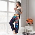 thumbnail image 5 of Salouo Colorful Feather Owl Print Women's Pajama Pants Casual Loose Sweatpants PJs Flowy Pants Drawstring Palazzo for Women Wide Leg Pants Lounge Pajama -Medium, 5 of 8