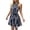 Blue, variant on Noric Women's Halter Neck Sleeveless Dresses Summer Casual Striped Print Tie Waist A-Line Mini Dresses for Beach Vacation Party