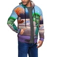 thumbnail image 2 of Zufioo inside out 2 Pattern Men's Premium Zip-Up Hoodie, Soft Sweatshirt, Moisture Wicking & Breathable Jacket-Large, 2 of 5