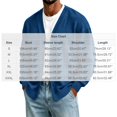 thumbnail image 3 of Men V Neck Button Cardigan Sweater Long Sleeve Open Front Casual Knit Cardigan with Pockets, 3 of 6