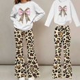 thumbnail image 2 of WAVSUF Girls Graphic Sets 2 Piece Long Sleeve Sweatshirt and Flare Leg Pants Fall Breathable Casual Clothes 14-16, 2 of 7