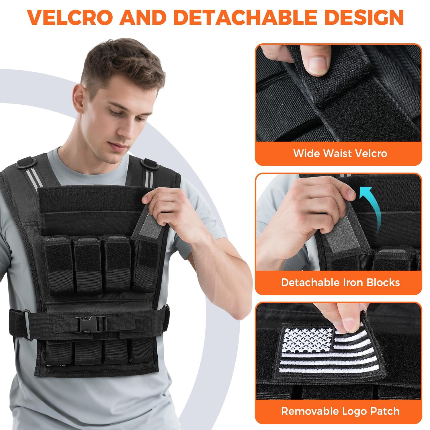 30 lb Adjustable Weighted Vest for Walking, Running, Strength Training