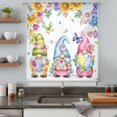 thumbnail image 4 of Spring Easter Sheer Curtains 63 Inches Long, Watercolor Eggs Gnomes Floral Butterflies Plants Light Filering Curtains, Breathable Simi Curtain Privacy Drapes for Living Room Bedroom Window Treatment, 4 of 9