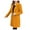 Yellow, variant on UFOUND Women's Solid Color Double Long Sleeve Lapel Cardigan Coat For Autumn Winter Classic Overcoat