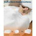 thumbnail image 5 of GARVEE Oversized Heated Comforter Blanket,104"X90" Cal King Size Ruffle Electric Quilt with Wireless LCD Controller,6 Heat Levels&1-10H Timer,ETL Certified,White, 5 of 10