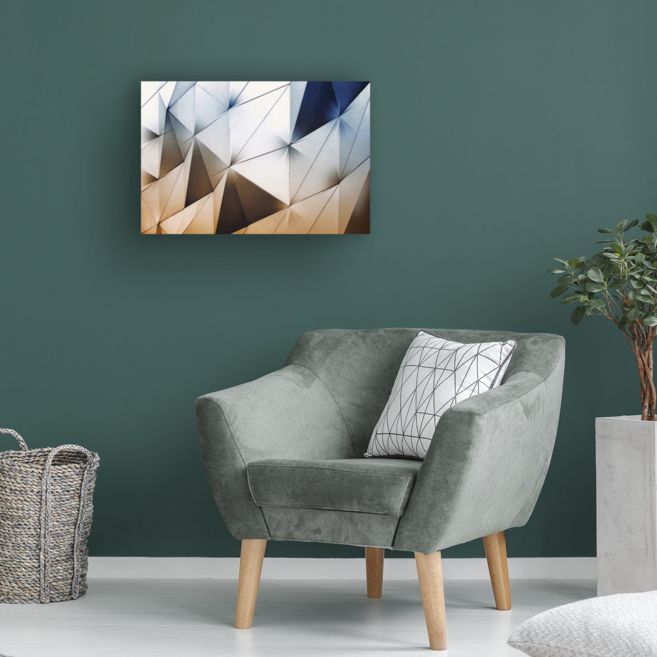 Canvas Wall Art - Henk Van Maastricht 'Triangles Art' Wall Art for Living Room, Bedroom, or Office D?cor by Trademark Fine Art - 32 x 22 Inches
