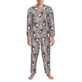 thumbnail image 3 of Sikiie Halloween Gnome Mens Pajama Set, Soft Warm Long Sleeve Sleepwear, Cozy Button-Down Pjs for Men-X-Large, 3 of 7