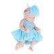 thumbnail image 3 of Muñeca Reborn de 10 pulgadas, muñeca de juguete realista de silicona suave para dormir con hermoso vestido, ropa azul, 3 of 5