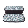 thumbnail image 5 of Picia Cute Rabbit Easter Pattern Large Capacity PU Leather Pencil Case Organizer Pen Marker Holder Double Zipper Storage Bag Big Pencil Pouch for College Office, 5 of 6