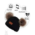 thumbnail image 5 of Gustave 2 Pieces Baby Winter Hat Scarf Set, Knitted Warm Fleece Lined Skiing Cap Pompom Kids Beanie for Kids Girl Boy "Black", 5 of 10