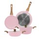 thumbnail image 1 of Batería De Cocina Lovecook con Revestimiento De Mármol Rosa Claro6 Piezas, 1 of 6