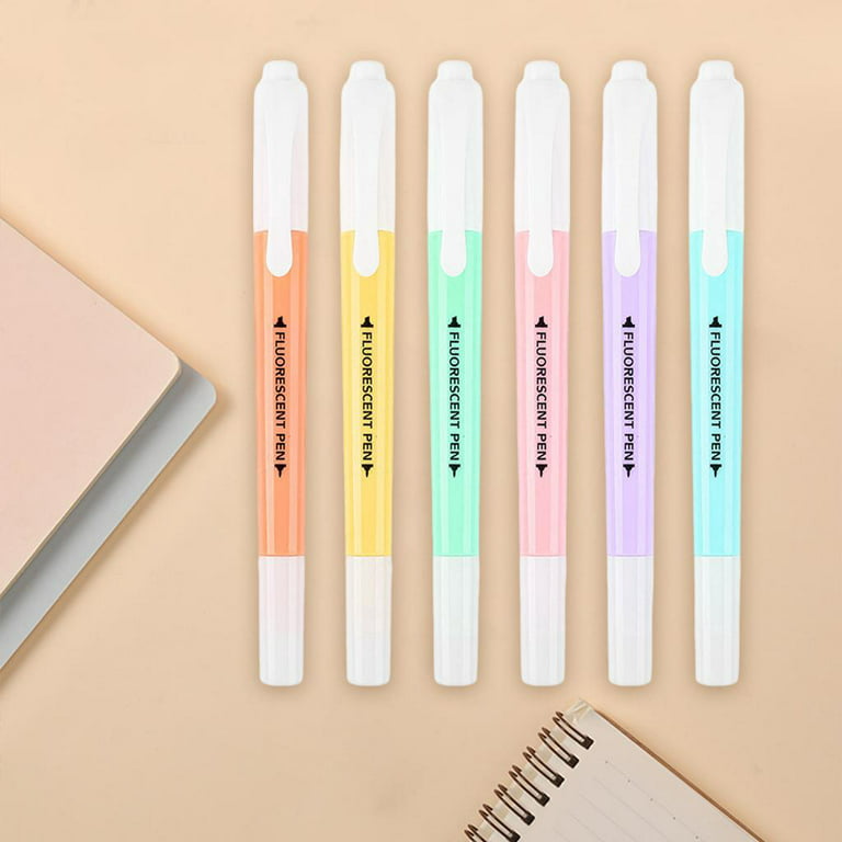 NLR FUN [6 Colors ×7 Kids Stackable Rainbow-Color Highlighter, Fluorescent  Marker
