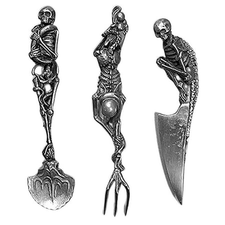 

Nuolin Halloween Tableware Cutlery Set Fork Spoon Personality Simulation Metal Knife