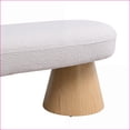 thumbnail image 6 of Dining Bench | Versatile Upholstered Fabric Bench, Wood Legs, 300 LBS, No Assembly for Dining/Bedroom/Entryway | Beige | Fabric, 6 of 11