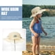 thumbnail image 3 of 1 sombrero de sol para niñas, de ala ancha, con ondas, de paja, protector solar, de moda (blanco lechoso)., 3 of 5
