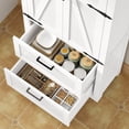 thumbnail image 5 of TEENFON 66.2" H Storage Cabinet with 2 Drawers, Farmhouse Kitchen Pantry Cabinet with 2 Doors & Adjustable Shelf, Handbag Storage Organizer, for Living Room, Kitchen, Bedroom, White, 5 of 9