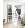 thumbnail image 4 of Fsddascl Gray Ombre Stripe Blackout Curtains for Bedroom/Living Room, Thermal Insulated Kitchen Curtains, Vintage Minimalist Gradient Lines Grommet Darkening Window Treatment Drapes 52"x96"x2, 4 of 8