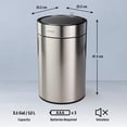 thumbnail image 5 of Tramontina 3.17 Gallon Stainless Steel Round Sensor Waste Bin with Stainless Steel Capped Lid, 5 of 5