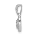 thumbnail image 2 of Real 14kt White Gold 1/3ct. Diamond Princess Square Cluster Pendant; for Adults and Teens; for Women and Men, 2 of 4