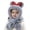 Grey, variant on Krdevn Mouse Ear Polka Dot Bow Plush Kids Hat Integrated Knotted Scarf Soft Thermal Windproof Winter Cap for Toddler Girls