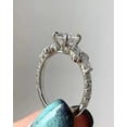 thumbnail image 4 of ORLOV DIAMONDS 2Ct Round Cut Moissanite Delicate Women's Engagement Ring 14k White Gold Plated, 4 of 4