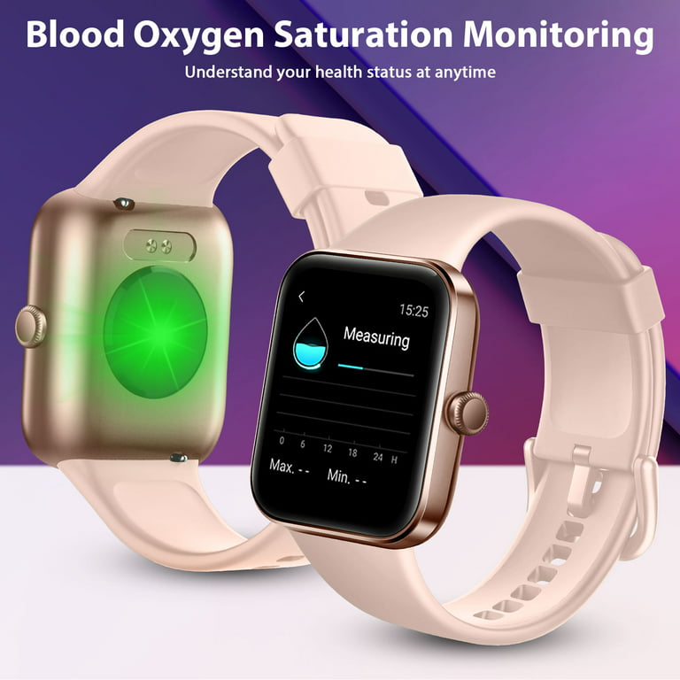 Smart Watch, Fitness Tracker with Heart Rate Blood Oxygen Sleep Monitor,  1.7 DIY Full Touch Screen Smartwatch for Women Men,Waterproof Fitness  Watch