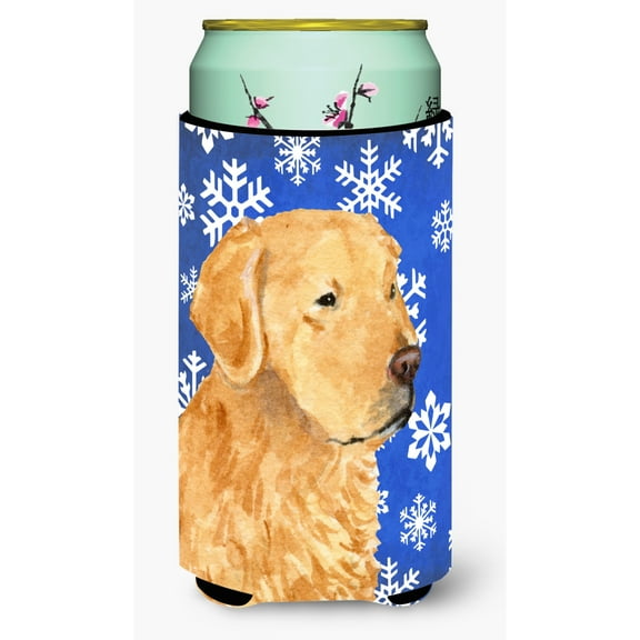 Golden Retriever Winter Snowflakes Holiday Tall Boy Hugger