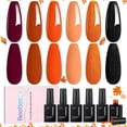 thumbnail image 1 of Set de esmaltes en gel Beetles Fall, 6 colores, naranja, marrón y burdeos, 1 of 8