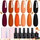 thumbnail image 1 of Set de esmaltes en gel Beetles Fall, 6 colores, naranja, marrón y burdeos, 1 of 8