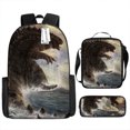 thumbnail image 1 of Godzilla Vs King Kong Schoolbag, Student Backpack, Godzilla Vs Kong Three-Piece Backpack-SHUNJING, 1 of 3