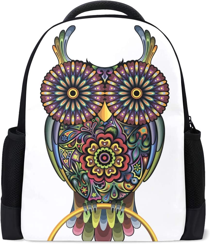 Laptop Backpack Boys Grils School Bookbags Computer Daypack for Travel Hiking Camping Owl