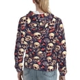 thumbnail image 7 of Haiem Skull record rock for Women's Fashion Hoodies & Sweatshirts with Kangaroo Pocket,Hooded Sweatshirt with Eye-catching Drawstrings-XX-Large, 7 of 7