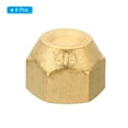 thumbnail image 3 of Uxcell 5/8-18UNF Brass Compression Cap Fitting, 4 Pcs External Stop Valve Cap 45 Degree Flare Tube Fitting Sealing Plug, 3 of 5