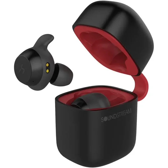 Restored Epsilon Soundstream h2GO True Wireless Earbuds with Charging Pad HEQC-BK - Black (Refurbished)