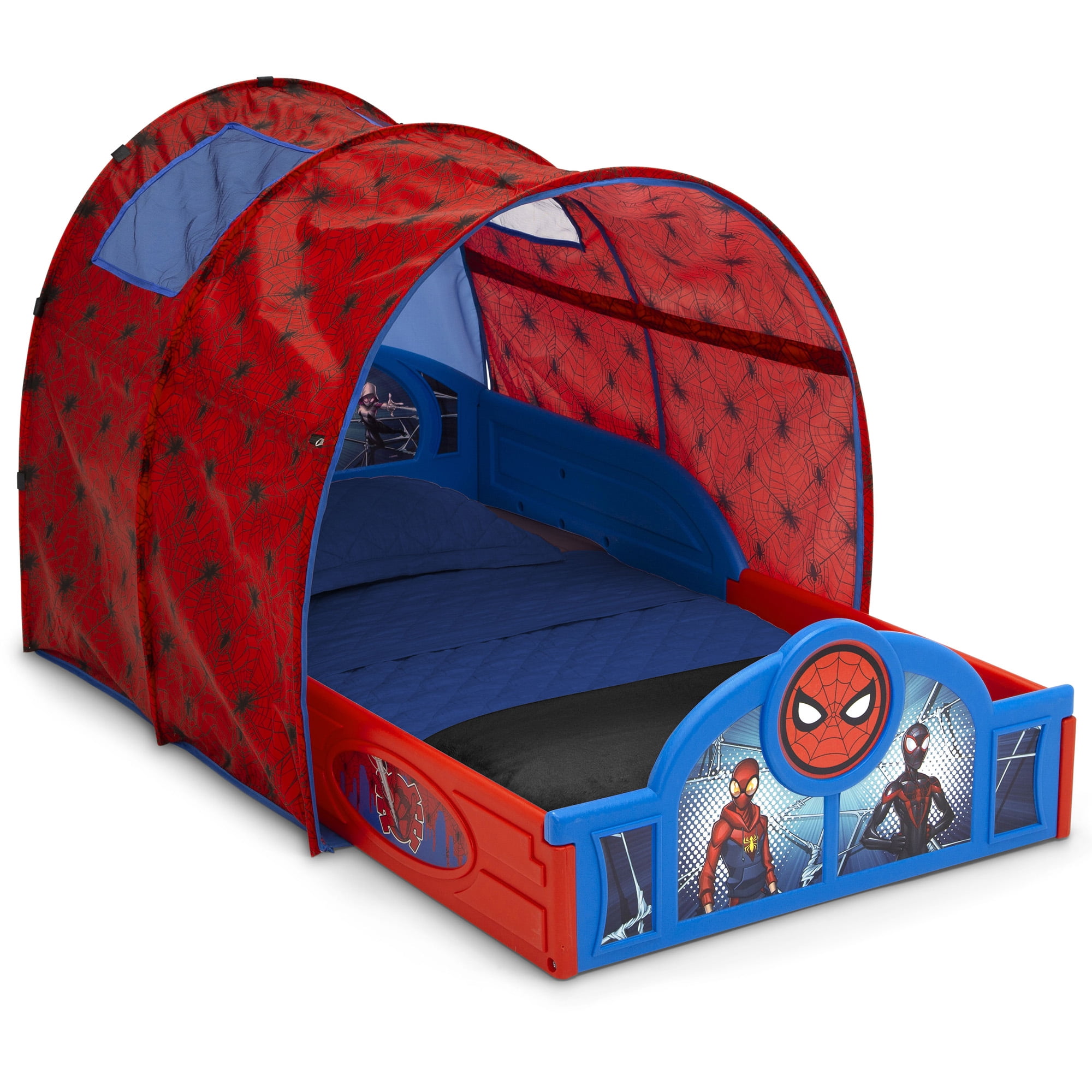 Nat voetstuk voeden Marvel Spider-Man Sleep and Play Toddler Bed with Tent and Built-In  Guardrails by Delta Children - Walmart.com