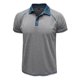 thumbnail image 4 of pstuiky camisetas de manga corta para hombre, Blusa de manga corta con cuello vuelto, transpirable, con botones y color liso para hombre camisetas de hombre xxl, 4 of 7