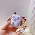 thumbnail image 4 of for AirPods 2nd/1st Gen Case with Keychain,Cute Clear Purple Flower Floral Protective Earphone Cover Case,Soft Transparent TPU for AirPods 2 1 Case Women Girl, 4 of 14