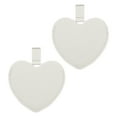 thumbnail image 1 of Uxcell 2Pcs Espejo de bolsillo pequeño para bolso, 3.82" x 3.35" espejo compacto de acero inoxidable con forma de corazón y funda de cuero, espejo de viaje de mano para mujeres, niñas (Blanco), 1 of 7