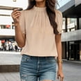 thumbnail image 2 of 2025 T-Shirt à Manches Longues Décontracté pour Femmes, Manches Courtes Amples, Spandex, 2 of 5