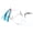 Blue/White, variant on Pucci Shrimp Fly Rig Bl/Wht 1SwivelRig 1Snap Rig