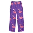 thumbnail image 2 of Heart Pink Flamingos Pajama Pants Soft Lightweight Lounge Pants Bottoms Sleep Pants Warm Comfy, 2 of 9