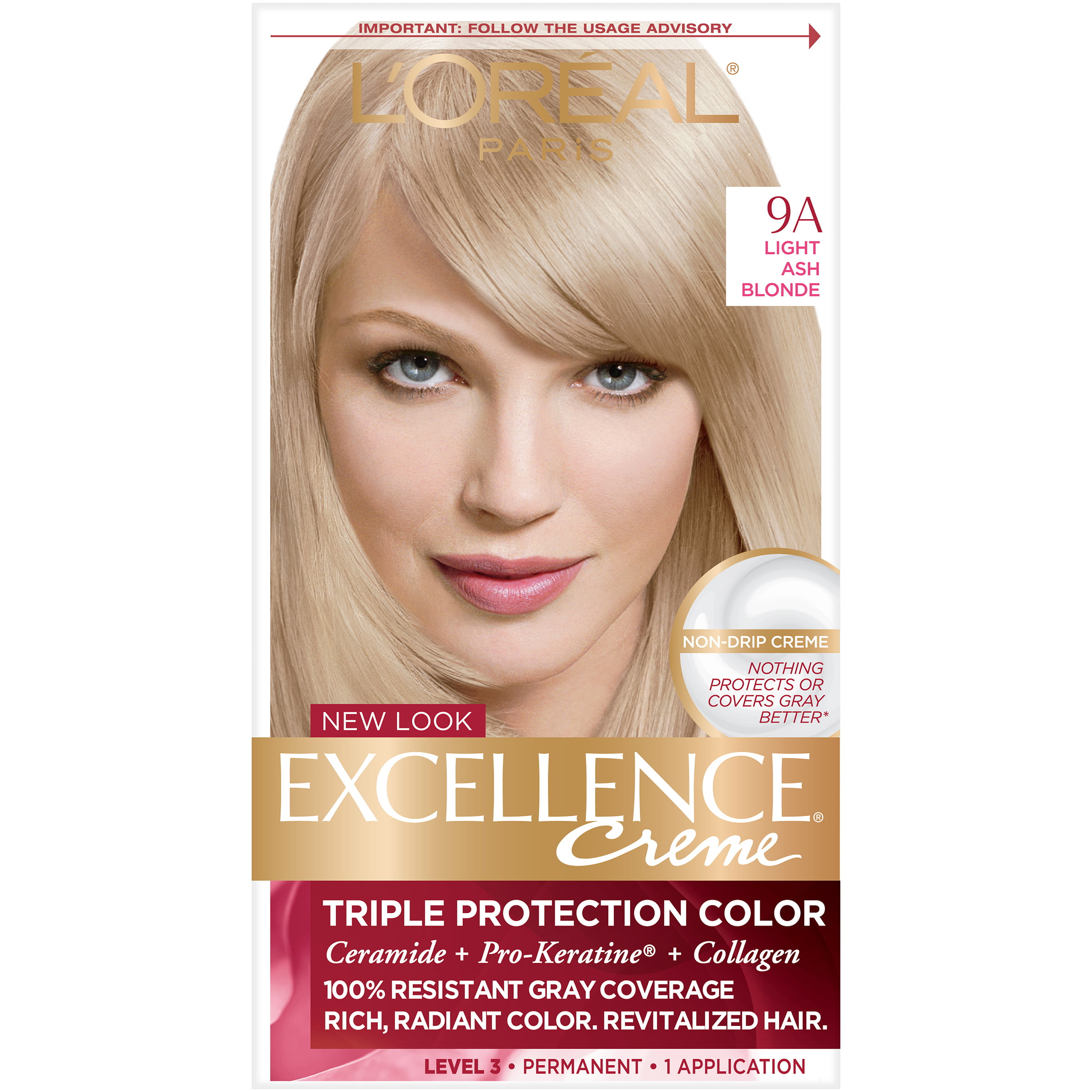 L'Oreal Paris Excellence Creme Permanent Hair Color, 9A Light Ash Blonde -  