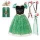 thumbnail image 3 of Disney-vestido de princesa Elsa y Anna para niñas, traje de malla para Cumpleaños, Halloween, carnaval, fiesta de Pascua, disfraz de Frozen, 2024, 3 of 5