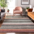 thumbnail image 7 of Addison Rugs Mayfield Premium Machine Washable Transitional Stripes Seafoam Rectangle Rug, 10' X 14' Machine Washable Transitional Stripes Seafoam Oversized Sherpa Throw Blanket, 7 of 7