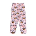 thumbnail image 5 of Balery Pink Butterfly Daisy print Women's Pajama Pants,Ultra Lightweight Pjs,Lounge Pant-Large, 5 of 9