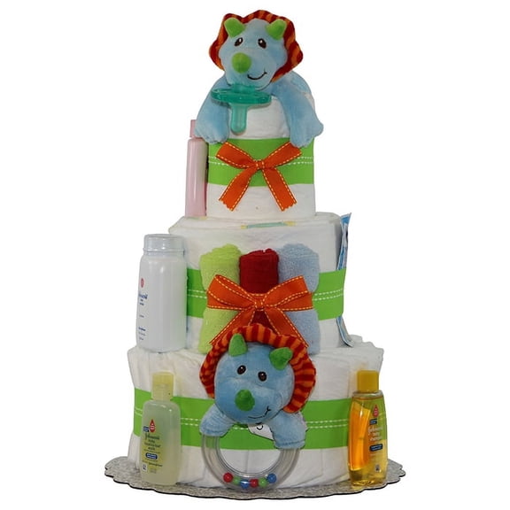 Okey Dokey Dino Diaper Cake 3 Tiers
